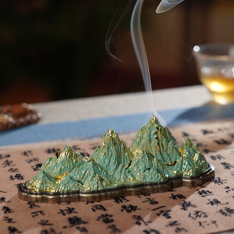 江山一统中式熏香炉创意假山装饰小摆件禅意书房茶室山峰景观饰品