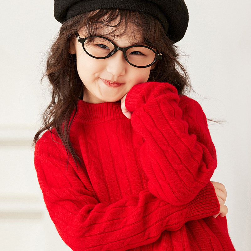 秋冬新款儿童羊绒衫半高领麻花加厚毛衣男女童装针织衫打底羊毛衫,淘宝优惠券,粉丝福利购,淘宝优惠卷