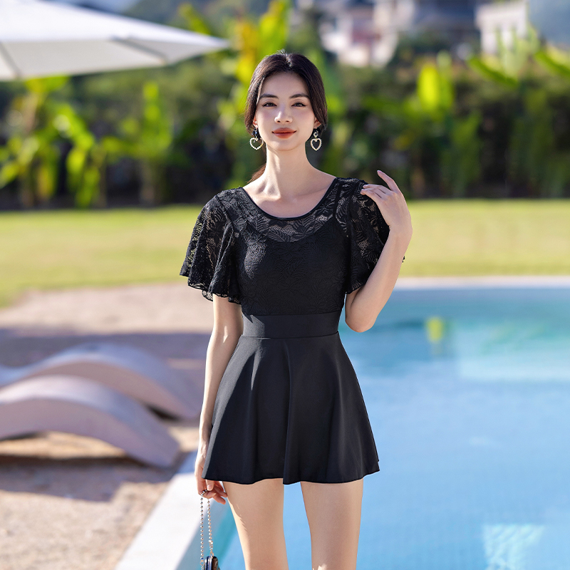 亦美珊连体泳衣女成人遮肚子2025年新款保守显瘦微胖女孩遮肉温泉
