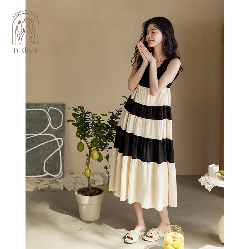 妮狄娅2023睡裙夏季纯棉套头背心裙 妮狄娅服饰睡裙