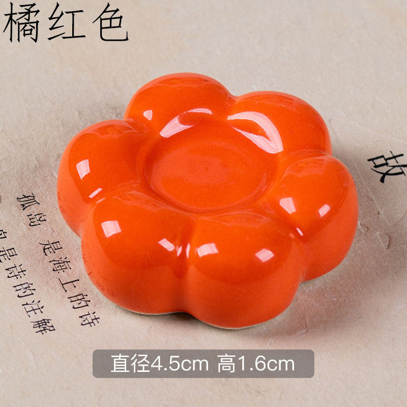 创意花朵实心托盘小摆件陶瓷转转乐配件转转底座茶杯垫工艺装饰品,淘宝优惠券,粉丝福利购,淘宝优惠卷