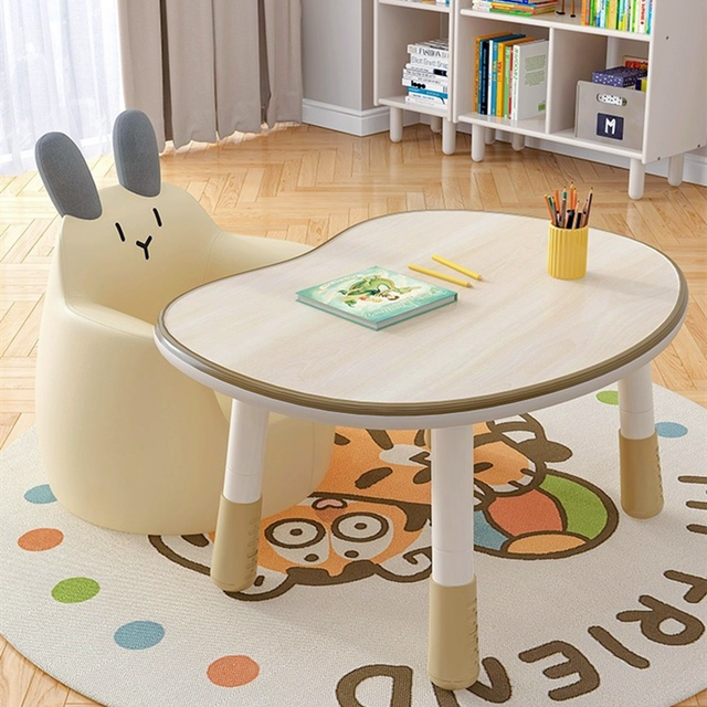 Liftable children's table kindergarten reading area peanut table