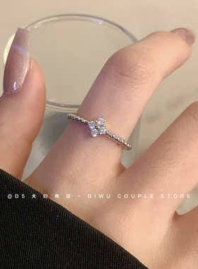 叠戴戒指女轻奢高级感开口气质