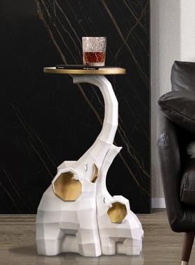 北欧轻奢小茶几现代简约大象托盘客厅网红小桌子家居摆件乔迁礼物