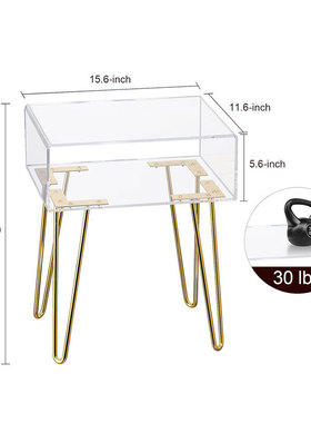 定制外贸金属腿亚克力床头柜acrylic furniture 卧室组装边几桌几