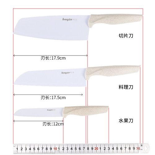 拜格小麦秸秆切菜板砧板案板水果菜刀菜板套装辅食家用双面防霉-图2