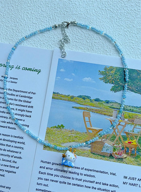 彩色KT猫多巴胺串珠项链