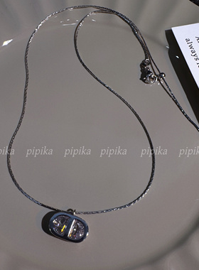 pipi高级设计-猪鼻子闪钻项链女小众高级气质百搭锁骨链颈链银针
