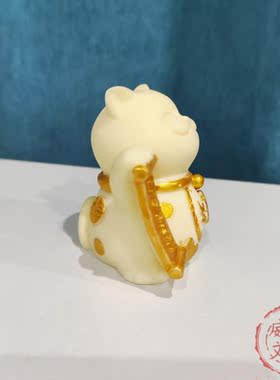 象牙果招财猫摆件开业生意兴隆礼物前台入户玄关客厅装饰送礼