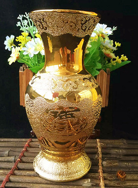 陶瓷镀金沙净水瓶供瓶莲花花瓶
