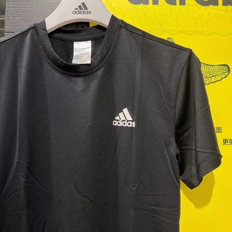 Adidas阿迪达斯短袖男夏季运动服透气休闲圆领上衣T恤 HT9052 - 图0