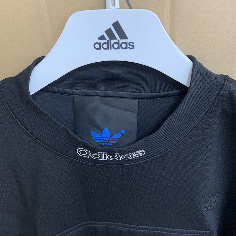 Adidas/阿迪达斯正品三叶草男子运动休闲宽松简约套头卫衣 HM6461 - 图1