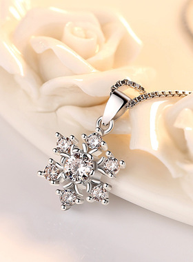 S925银吊坠锁骨爱心项链批发