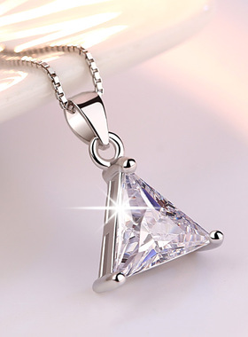 S925银吊坠防过敏不褪色项链女