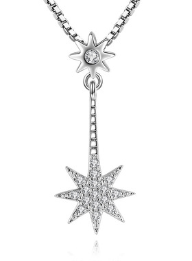 气质银吊坠不褪色短款百搭链子