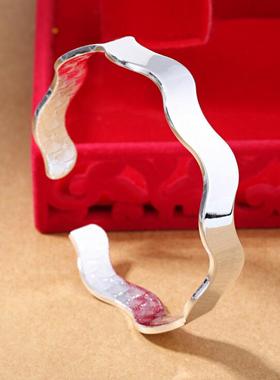 开口光面镯子女式不褪色磨砂手环