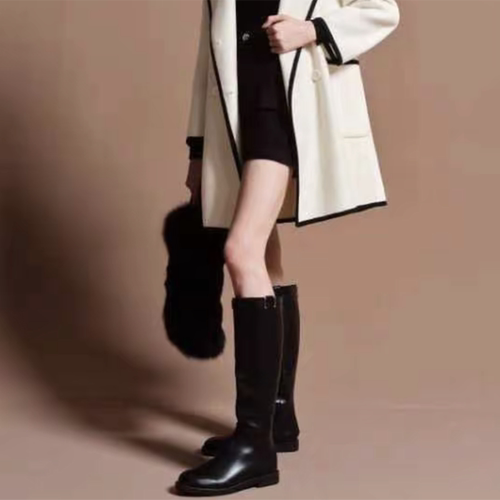 【祖系列】商场品牌女折扣2025年冬专柜579元羊毛时尚气质毛呢裤 - 图0