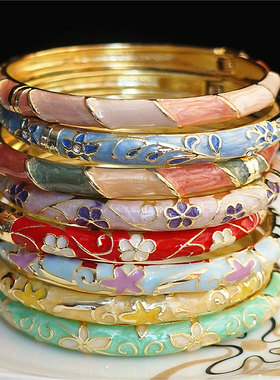 新式景泰蓝手镯滴釉珐琅彩镯子