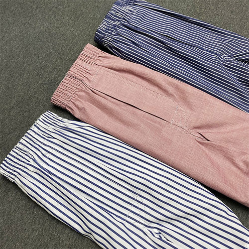 出口日本全棉内裤男士平角裤阿罗裤宽松大码薄款家居短裤开叉中腰 - 图1