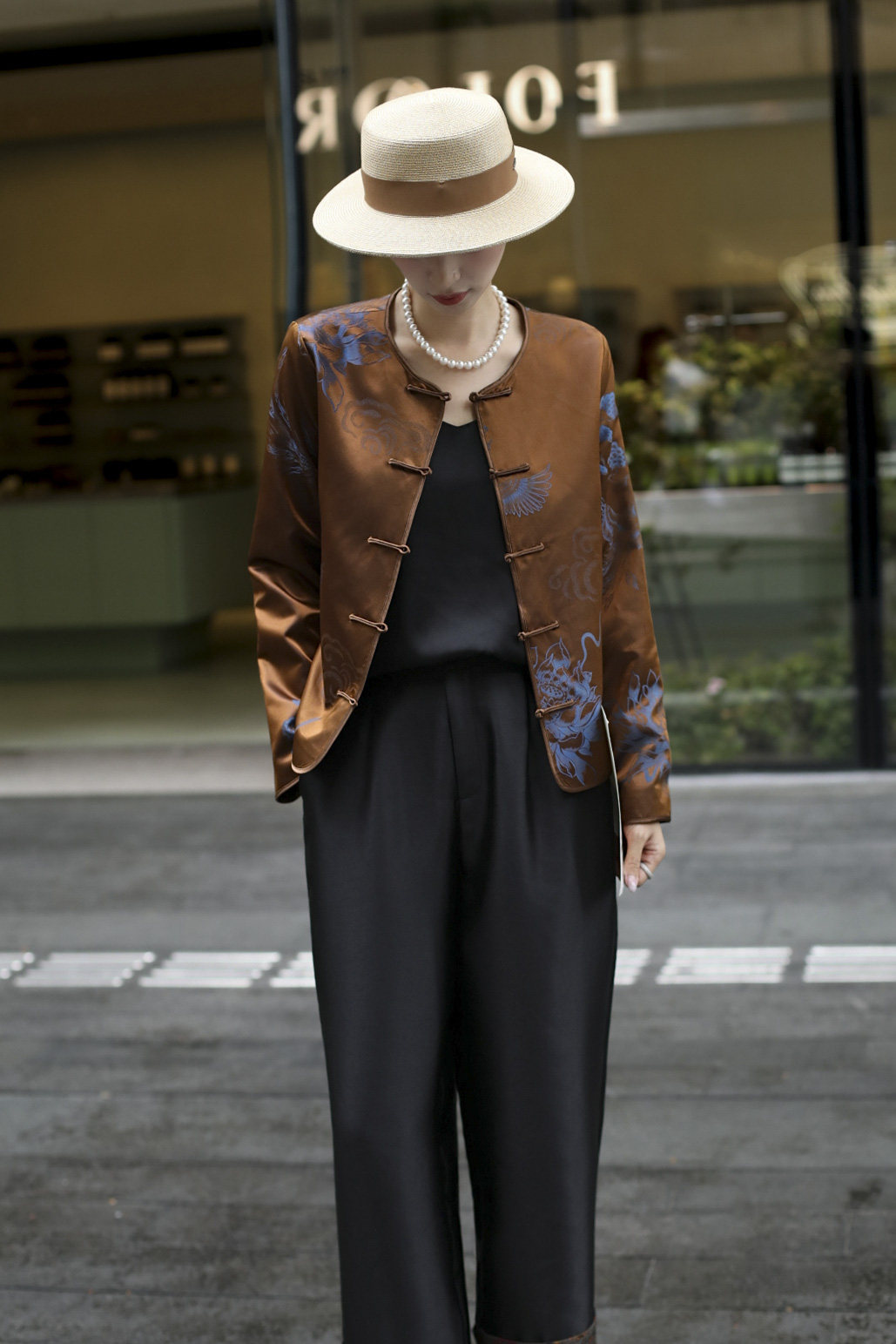 2026早春新款新中式国风圆领百搭真丝老缎盘扣提花大版外套女上衣,淘宝优惠券,粉丝福利购,淘宝优惠卷