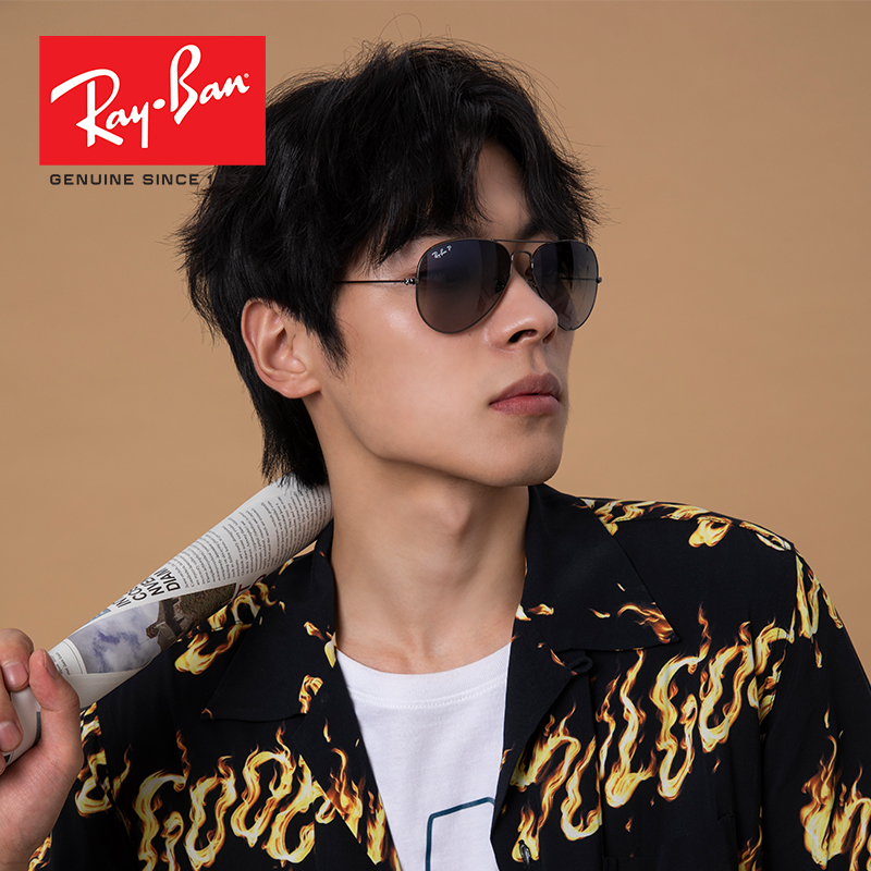 RayBan雷朋太阳镜男偏光蛤蟆镜开车可配近视经典飞行墨镜女RB3025 - 图1