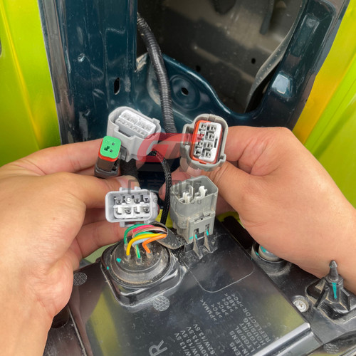 改装BJ40专用红白双光倒车线刹车线牌照辅助后杠小灯线束无损安装 - 图0