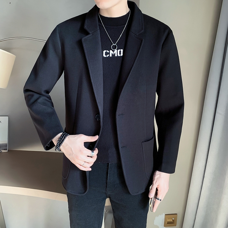 毛呢男2021秋冬新款季轻熟风小西服 brrb西服
