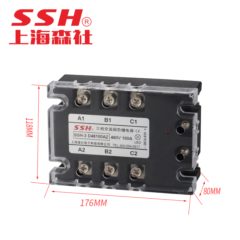 三相固态继电器MGR-3 40A480V JGX SSR60直流控交流80100150A包邮 - 图1