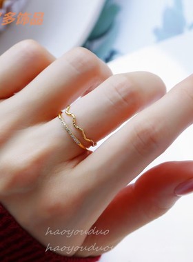 日韩钛钢高颜值时尚个性指环