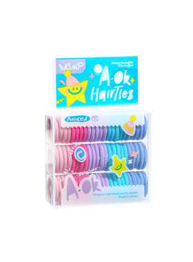 MSMP  HAIR ELASTICS 女童小号拇指小皮筋 炫彩不伤发头绳发饰