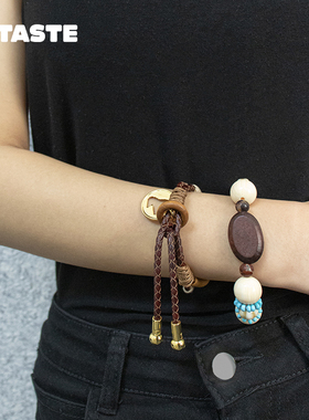 Picnique小马画像硬币编织手链