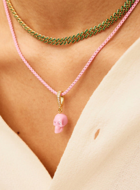 CRYSTALHAZE多巴胺彩虹骷髅吊坠