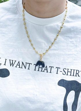 XTASTE 挪威 CRYSTAL HAZE 黑色/粉色游戏机吊坠项链下单送素链