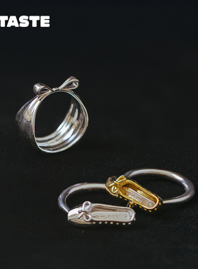 XTASTE TWOR缇坞 蝴蝶结芭蕾舞鞋戒指可爱独特原创设计时尚通勤