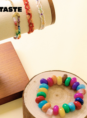彩虹螺纹手链细串珠丹麦ANNILU