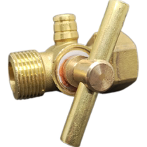 Tee cock valve rotary plug valve pressure gauge valve boiler Corker with exhaust hole Inner 14 * 1 5 out of 20 * 1 5