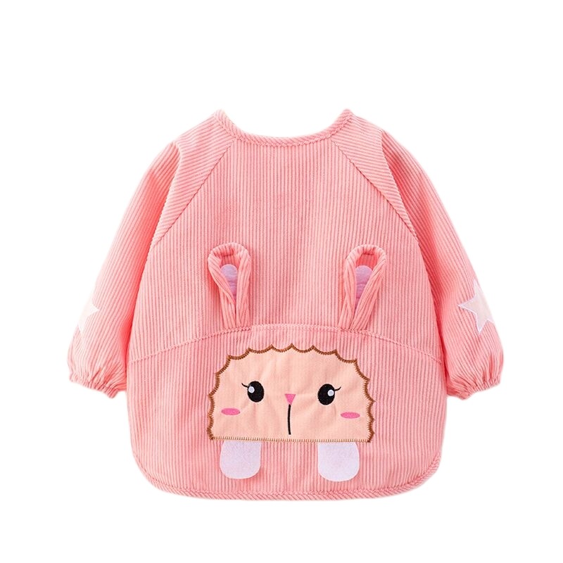 秋冬儿童罩衣宝宝围裙防水防脏水晶绒反穿衣婴儿吃饭围兜护衣罩衫,淘宝优惠券,粉丝福利购,淘宝优惠卷