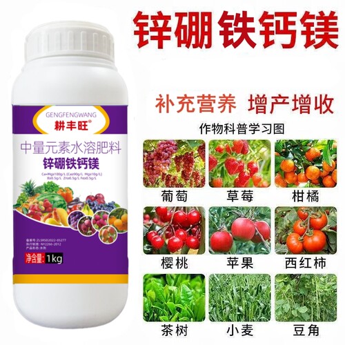 锌硼铁钙镁肥中量元素元素水溶肥柑橘草莓蔬菜果树通用叶面肥 - 图2