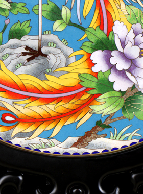 北京正宗景泰蓝赏圆盘子摆件传统特色工艺品收藏外事商务送礼