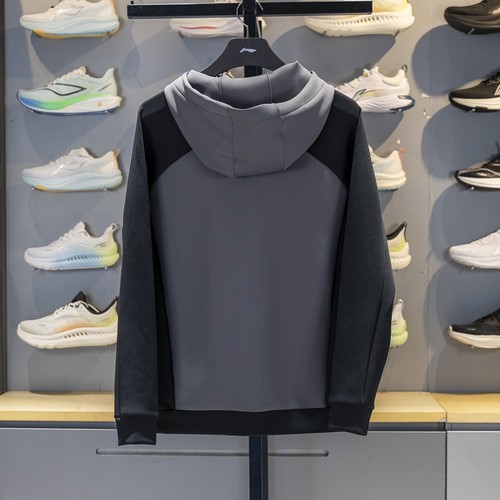 李宁男子外套2025秋季新款团购系列运动休闲开衫连帽卫衣AWDV779 - 图2