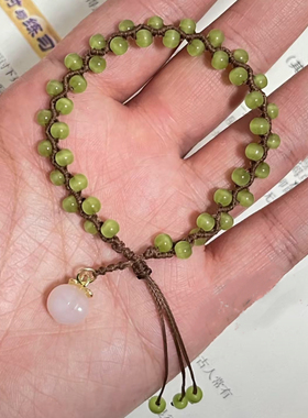 现代简约小青提手绳手工diy自制材料包送闺蜜情侣女朋友编绳礼物