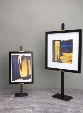 北欧金属画架样板房售楼部卧室书房客厅餐厅电视柜桌面家居摆件