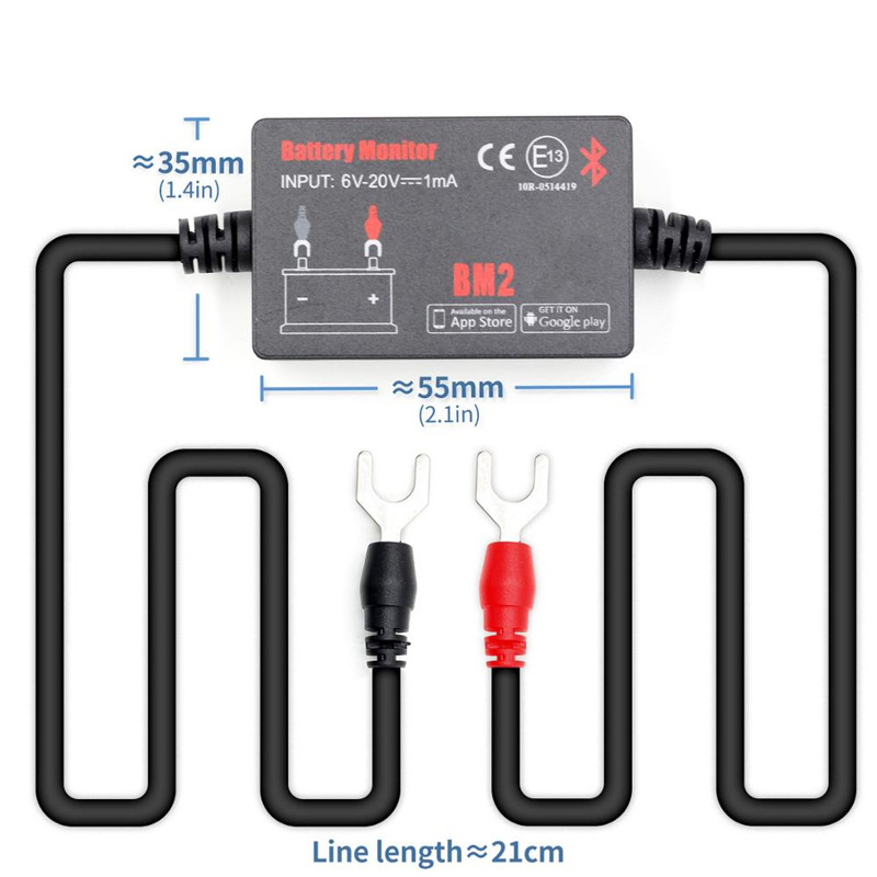 12v 汽车蓄电池蓝牙4.0检测仪诊断仪BM2 Battery monitor Tester - 图1