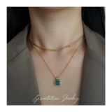 Минималистичная цепь, цепочка до ключиц, универсальный чокер, украшение-шарик, ожерелье, европейский стиль