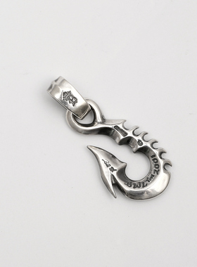 三沐BillWallLeather欧美殿堂BWL纯银925大鱼钩吊坠潮男女项链