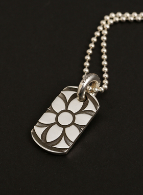 三沐good art军牌樱花挂牌狗牌吊坠925纯银男女款goodart手工银饰