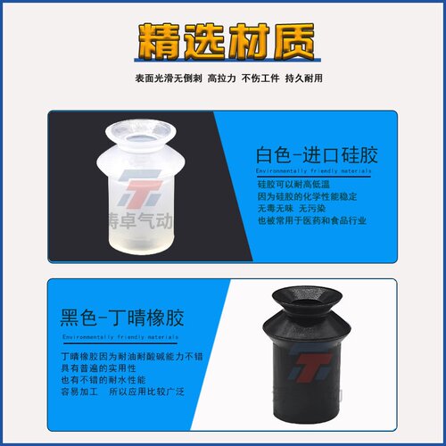涛卓真空吸盘ZP2-03UN ZP2-B06BS ZP2-B07CN迷你带肋进口硅橡胶嘴 - 图0