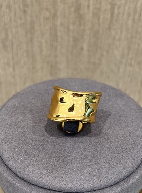 S925纯银轻奢不规则开口戒指女