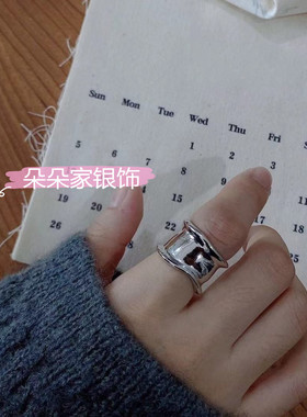 日韩风不规则宽面百搭夸张戒指