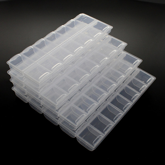Transparent multi-grid storage box 28 cubicles and 21 cubicles